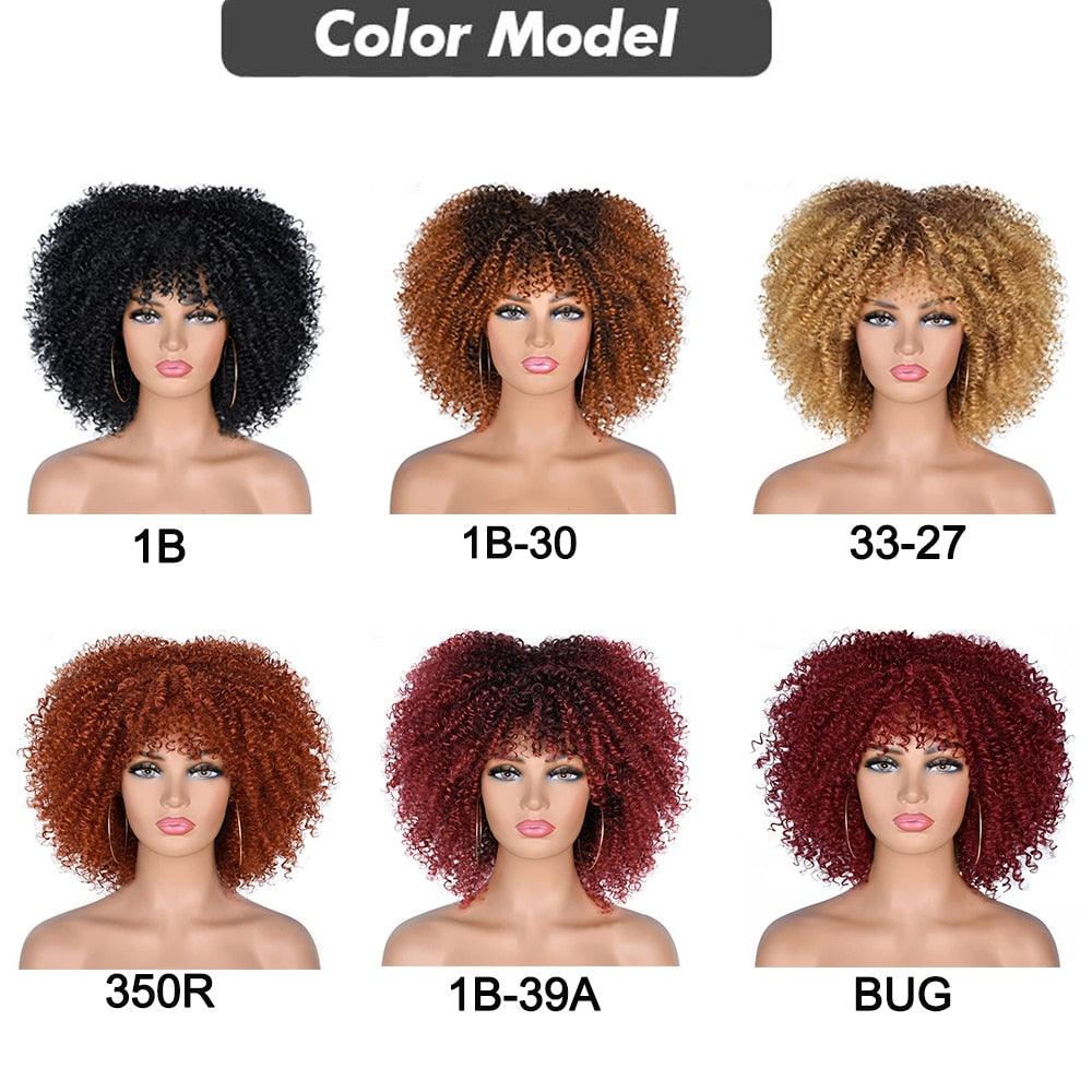 Afro Short Hair Wig With Bangs - Supreme Lush Hair