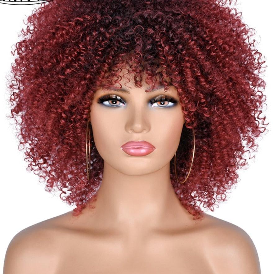 Afro Short Hair Wig With Bangs - Supreme Lush Hair