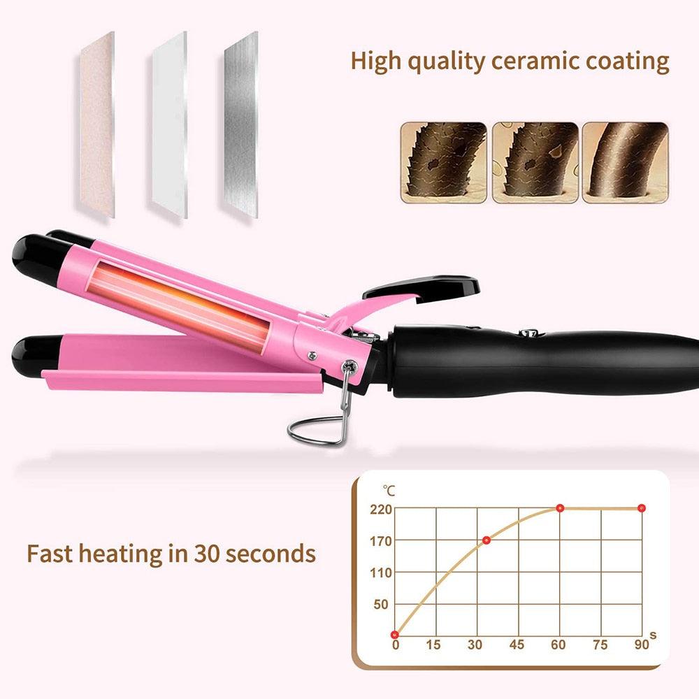 Triple Barrels Ceramic Hair Curling Iron - Supreme Lush Hair