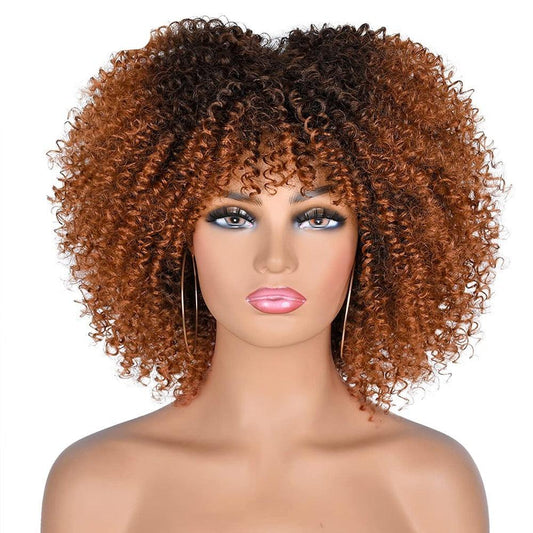 Afro Short Hair Wig With Bangs - Supreme Lush Hair