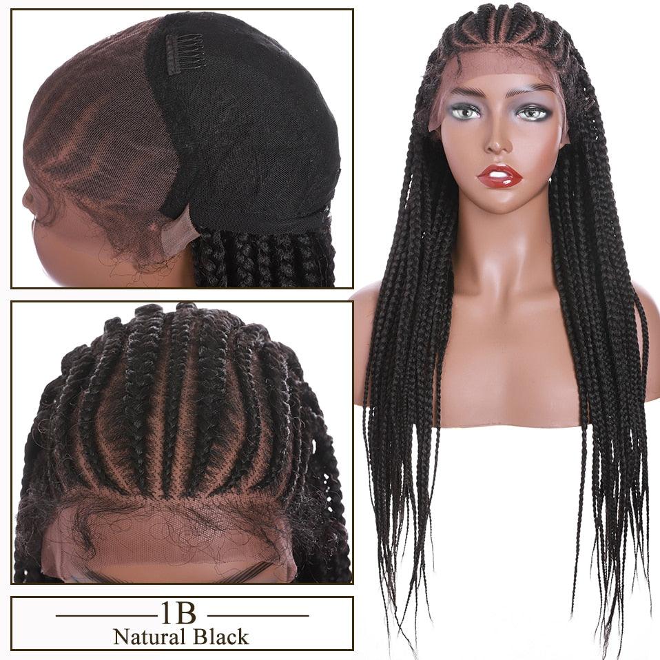 Braided Lace Front Box Braids Cornrow Lace Wig - Supreme Lush Hair