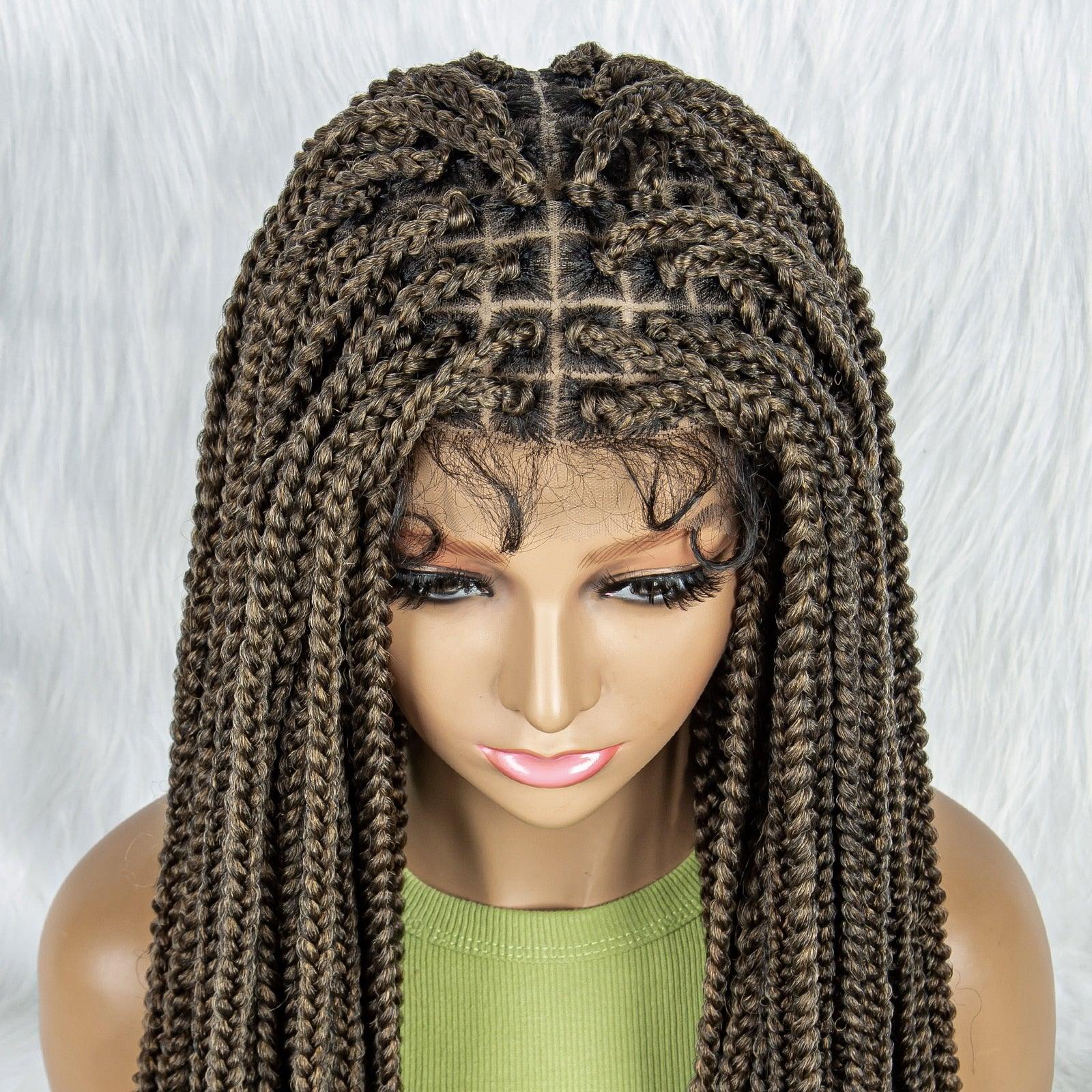 Lace Front Wig Knotless Synthetic Box Braids Wig - Supreme Lush Hair