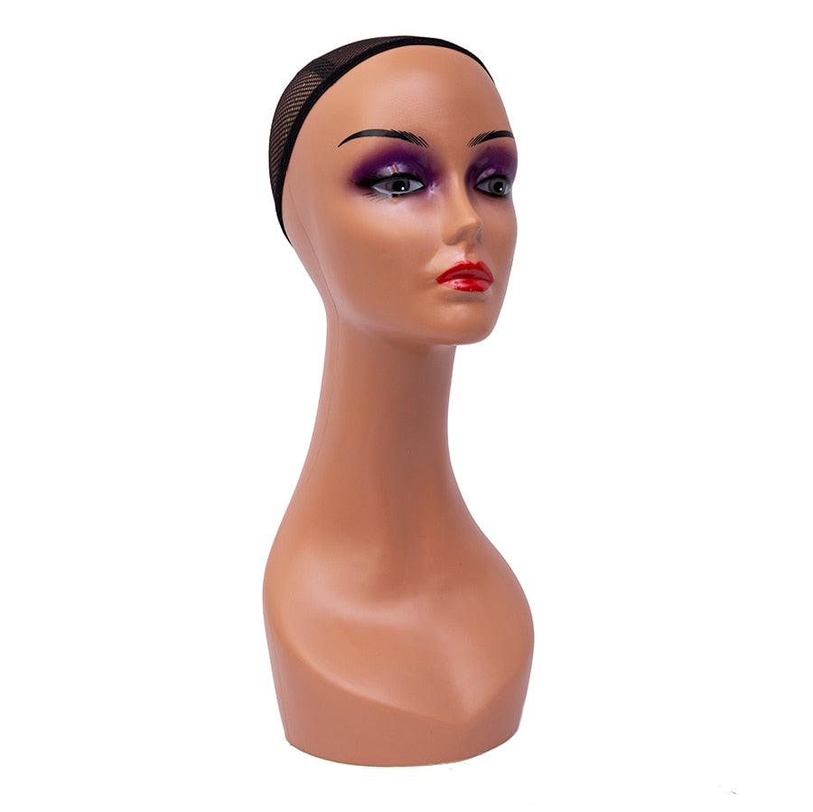 Wig Display Mannequin Head With Non Slip Cap - Supreme Lush Hair