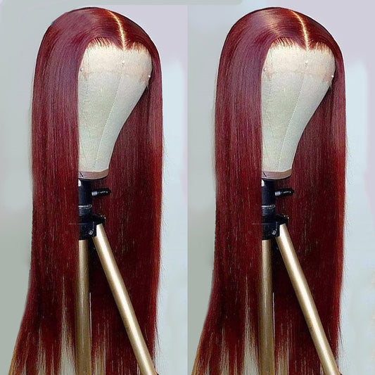 Peruvian Straight Hair Lace Front Wig Pre-Plucked 13x4 Coloured Lace Front Human Hair - Supreme Lush Hair