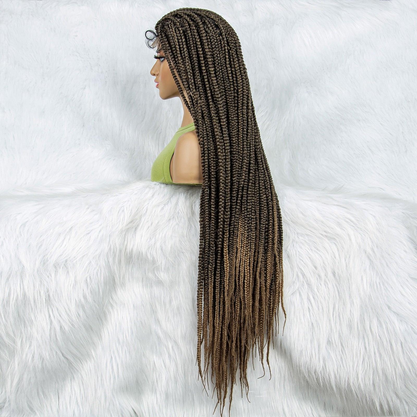Lace Front Wig Knotless Synthetic Box Braids Wig - Supreme Lush Hair
