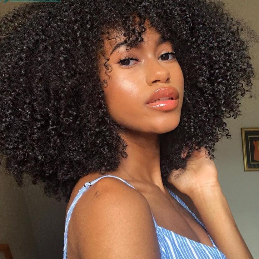 Brazilian Short Afro Wig With Bangs - Supreme Lush Hair