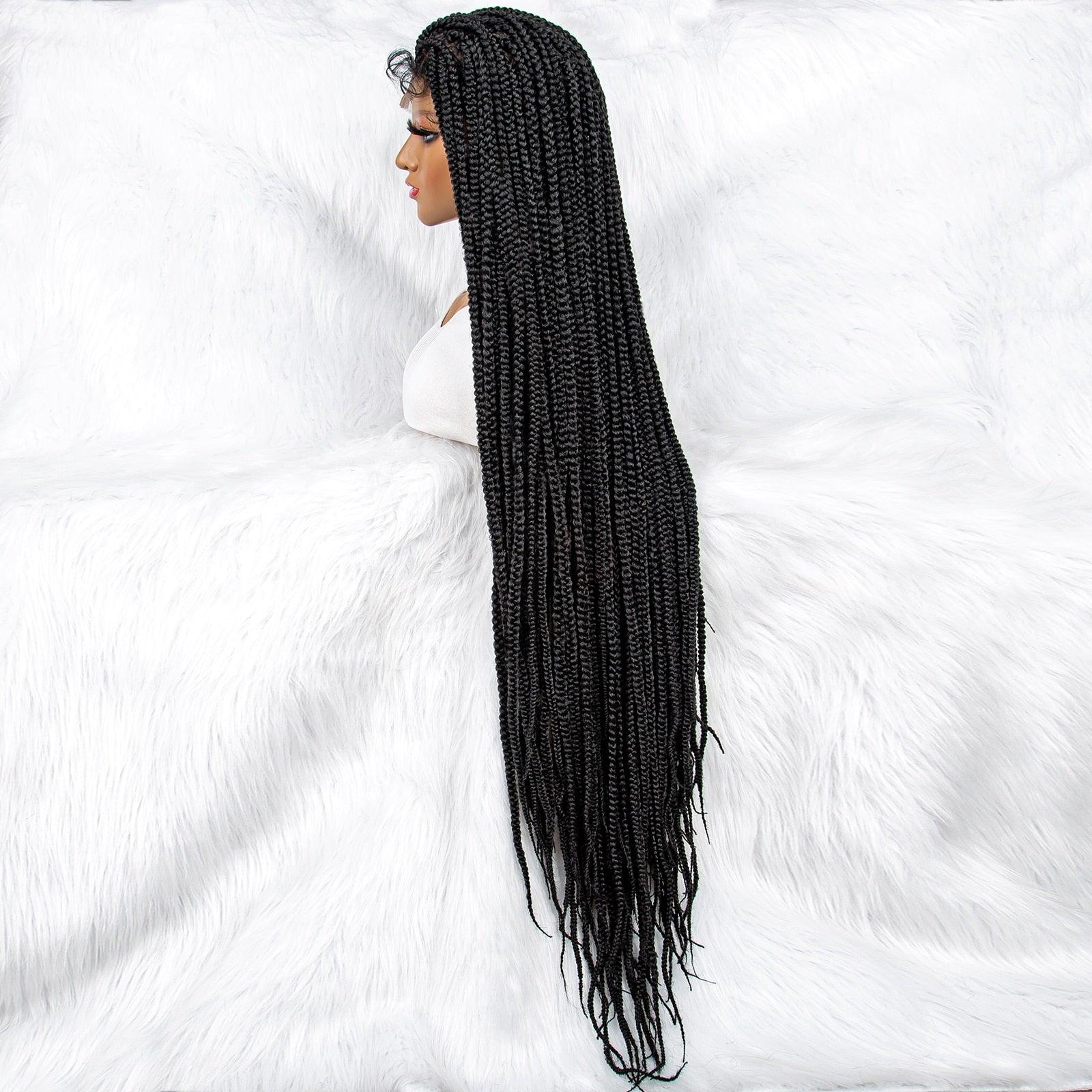 Lace Front Wig Knotless Synthetic Box Braids Wig - Supreme Lush Hair