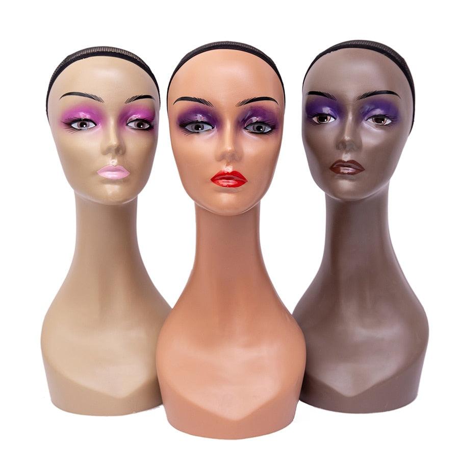 Wig Display Mannequin Head With Non Slip Cap - Supreme Lush Hair