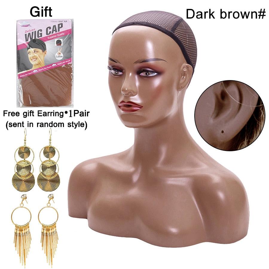 Wig Display Mannequin Head With Non Slip Cap - Supreme Lush Hair