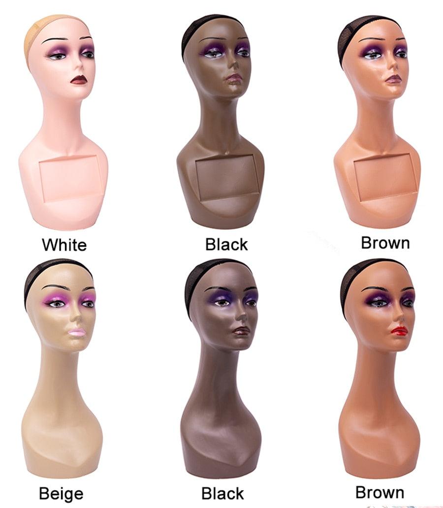 Wig Display Mannequin Head With Non Slip Cap - Supreme Lush Hair