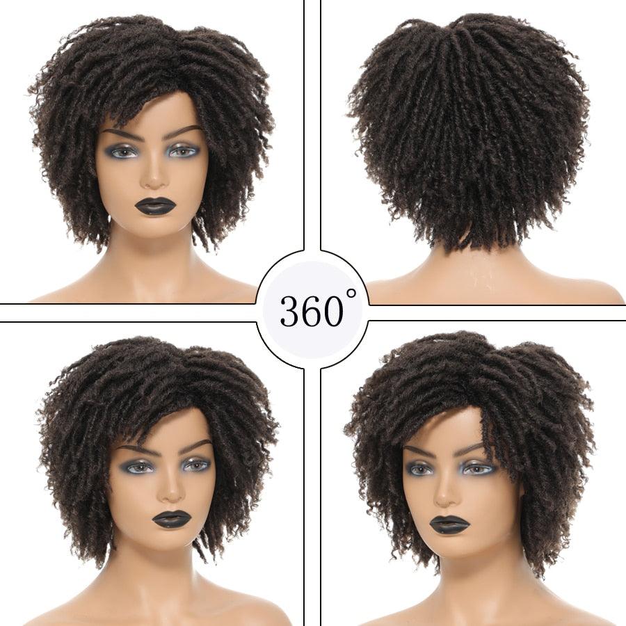 Short Dreadlock Wig Synthetic Heat Resistant Breathable Faux Locs - Supreme Lush Hair