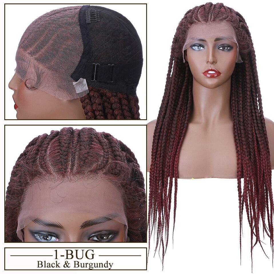 Braided Lace Front Box Braids Cornrow Lace Wig - Supreme Lush Hair