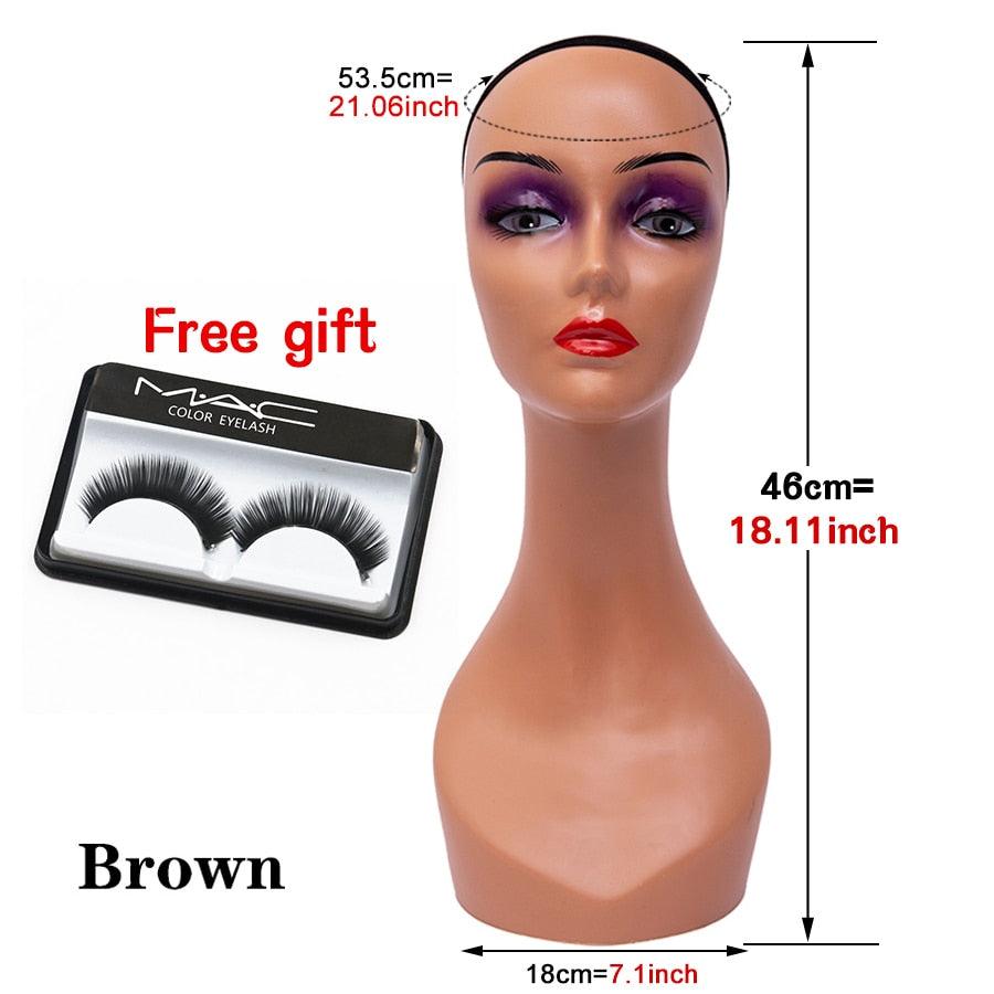 Wig Display Mannequin Head With Non Slip Cap - Supreme Lush Hair
