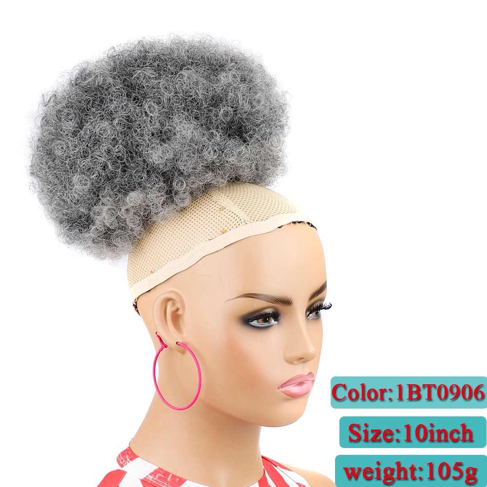 Afro Puff Hair Bun Ponytail Synthetic Kinky Curly Ponytail - Supreme Lush Hair