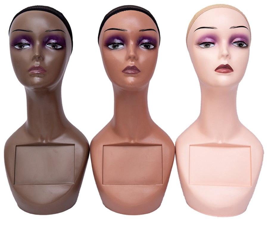 Wig Display Mannequin Head With Non Slip Cap - Supreme Lush Hair