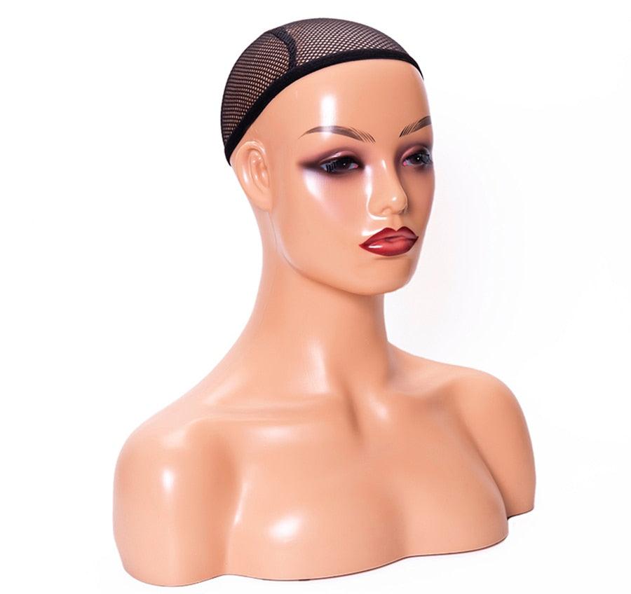 Wig Display Mannequin Head With Non Slip Cap - Supreme Lush Hair