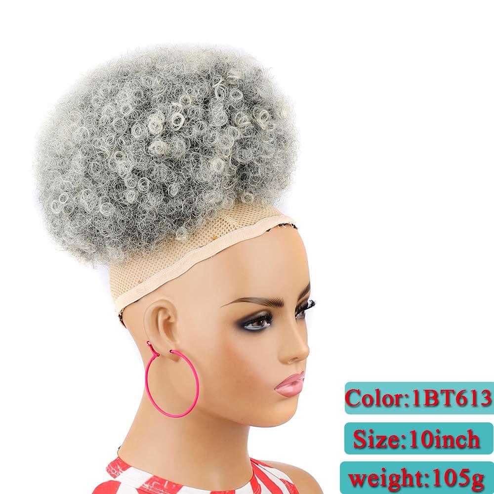 Afro Puff Hair Bun Ponytail Synthetic Kinky Curly Ponytail - Supreme Lush Hair