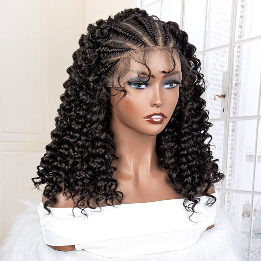 Lace Frontal Water Curly Wave Braid with Baby Hair - Supreme Lush Hair