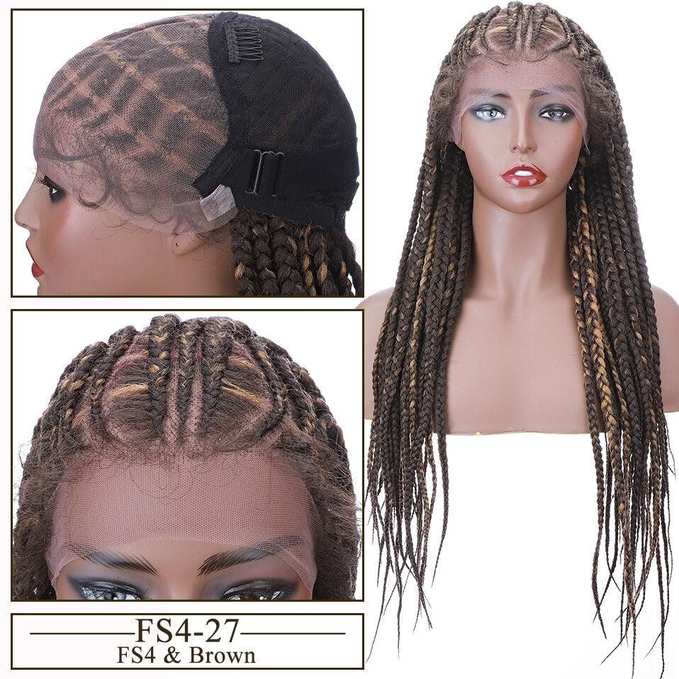Braided Lace Front Box Braids Cornrow Lace Wig - Supreme Lush Hair