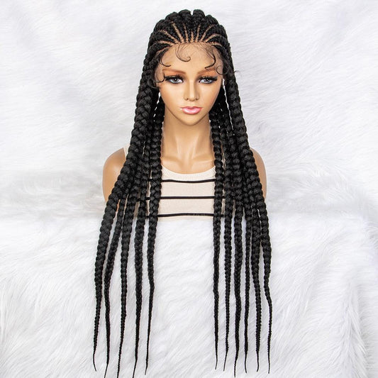 Lace Front Braided 36 inches Synthetic Wigs - Supreme Lush Hair