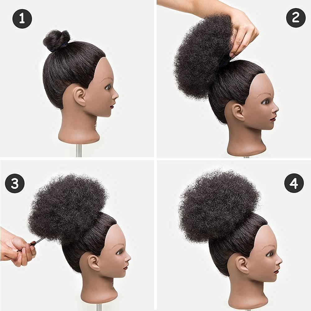 Afro Puff Hair Bun Ponytail Synthetic Kinky Curly Ponytail - Supreme Lush Hair