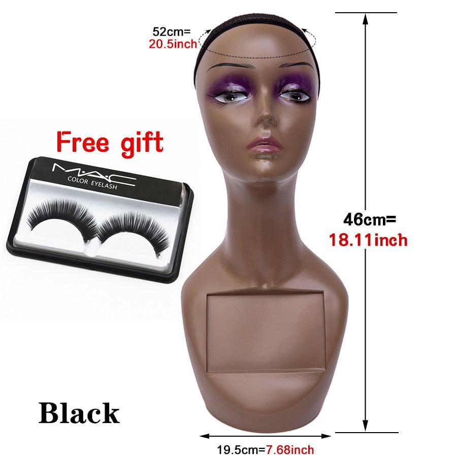 Wig Display Mannequin Head With Non Slip Cap - Supreme Lush Hair