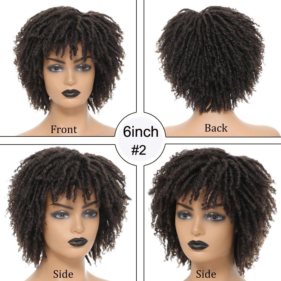 Short Dreadlock Wig Synthetic Heat Resistant Breathable Faux Locs - Supreme Lush Hair