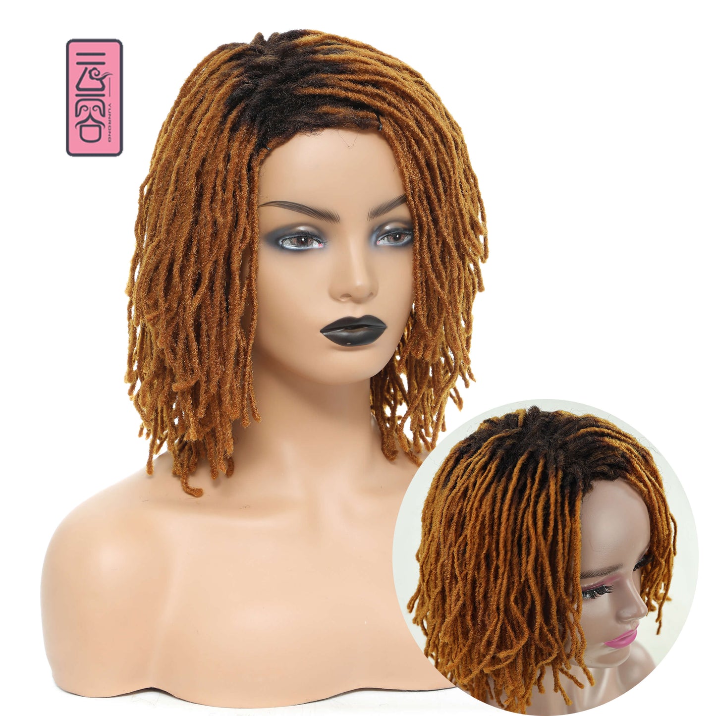 Dread Lock Wigs Short Curly Ends